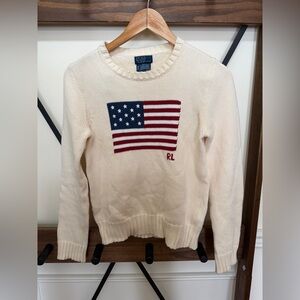 NWOT size XS Polo Ralph Lauren American Flag sweater
